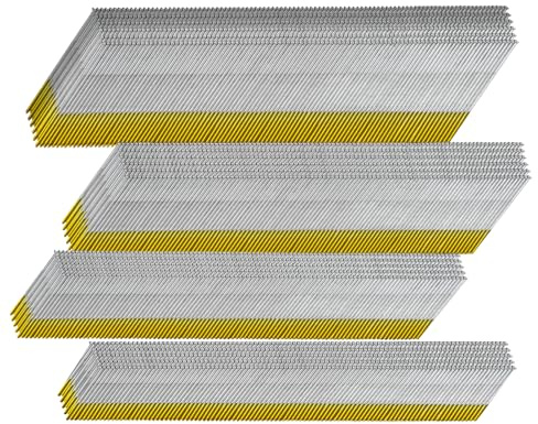 SITLDY SS304 15 Gauge 34 Degree Angled Finish Nails 1200-Pack 4 Sizes | 304 Stainless Steel DA Nail Assorted Size Each 300PCS: 2-1/2, 2, 1-1/2, 1-1/4 for Pneumatic Electric Angled Finish Nailer