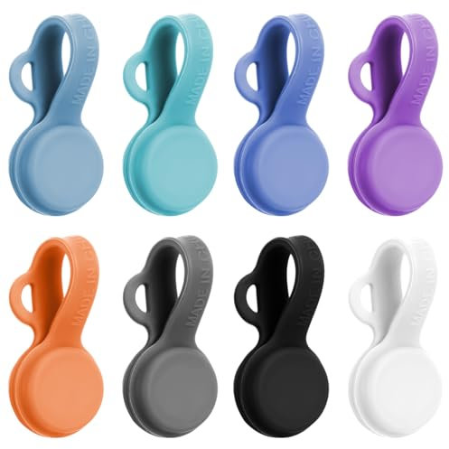 JIYIN Magnetic Cable Ties, 8PCS Silicone Magnetic Cable Ties & Clips Cord Organizer Reusable Cord Twist Ties, USB Magnet Strap Ties for Wire Organizing Bookmark Whiteboard Fridge Magnets Storage