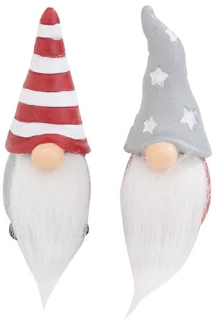 VBS Mini Wichtel Mika & Samu, 2 Stück, weihnachtliche Dekofiguren für Bastelprojekte, Winter- und Weihnachtsdekoration, ideal für DIY und festliche Gestaltung