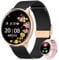 2025 Smartwatch Damen mit ET/HRV/SIRI - 1.39 TFT Touch Screen Armbanduhr mit Telefonfunktion, SpO2, Schlafüberwachung, Menstruationszyklus, IP68, Fitness Tracker Für iOS & Android (Schwarz Gold)