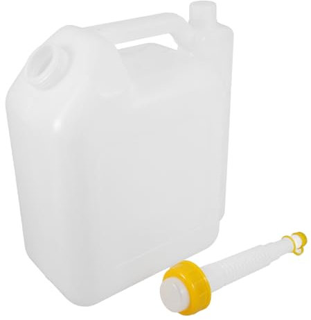 VINTORKY 4L Petrol Engine Oil Mixing Bottle with Filler Pipe for Chainsaws Brush Cutters and Strimmers Durable Mixing Tank for 2 Stroke Engine Oil