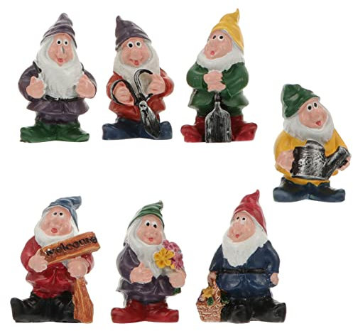 SUPVOX 1 Set Ornamenti Nani Decorazione Scrivania Decorazioni Scrivania Oggettistica Casa Gadget Casa Funny Toppers Mini Cose Ornamento Decorazione Nana Resina Sintetica 7 Pz