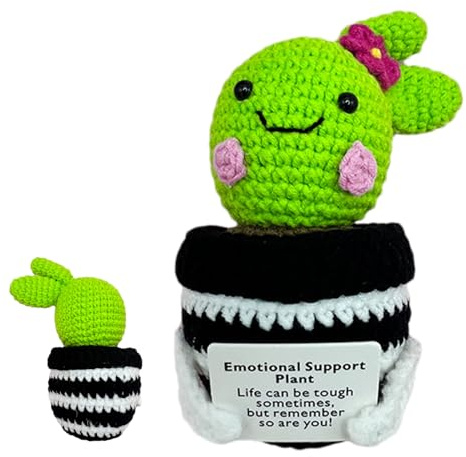 zur emotionalen Unterstützung, Set mit -Haken, gewebte Puppe mit positivem inspirierendem Haken, Spaß aus Baumwollgarn für Ostern, Valentinstag, zum Aufhängen