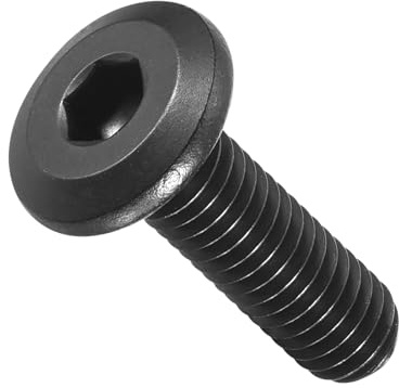 METALLIXITY Flat Head Hex Socket Cap Screws Bolts(1/4-20x1) 20Pcs, 304 Stainless Steel Hex Socket Furniture Bolts Screws - for Furniture Woodworking Project, Black