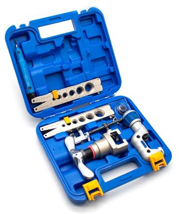 VFT-808-MIS - Herramienta de escariador métrico for reparación de refrigeradores y aire acondicionado con abocardador excéntrico, juego de expansores de tubos de latón,para expansión de tubos de cobr