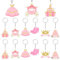 24 portachiavi principessa bomboniere rosa acrilico portachiavi principessa regali accessori principessa baby shower bomboniere per ragazza principessa baby shower 3 ° 4 ° 5 ° compleanno forniture per
