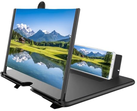 Lupa de pantalla de teléfono, amplificador de escritorio 3D HD | Lupa de teléfono celular para personas mayores, ver películas, noche, hogar, viajes, fiestas
