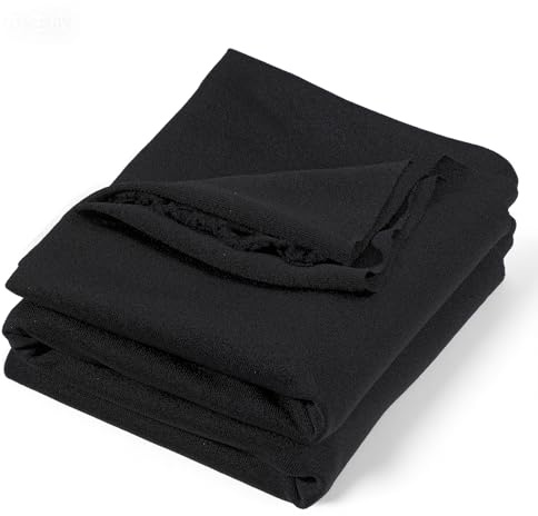 Black Speaker Grill Cloth, 67x20 Inch Speaker Fabric, Speakers Cloth for Home/Stage Speakers, Vintage Carpet Subwoofer, Audio and KTV Boxes (Black Mesh Fabric)