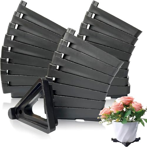 Novastream 20 Pcs Plant Pot Toes, Plant Pot Feet Triangle Breathable Non Slip Garden Stands for Potted Plant Prevent Rot Indoor and Outdoor