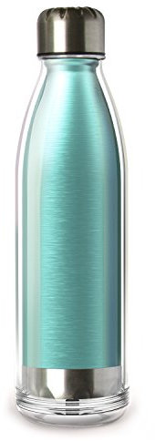 Asobu Trinkflasche Viva La Vie 540 ml Türkis, Acryl, Teal,