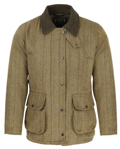 Hunter Outdoor Shooting Tweed Damen Jacke, lichtgrün, S