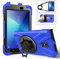 GoKuKi - Custodia compatibile con Samsung Galaxy Tab Active 2 da 8 SM-T390/T395/T397, resistente agli urti, con supporto girevole a 360°, con portapenne, tracolla regolabile, colore: Blu