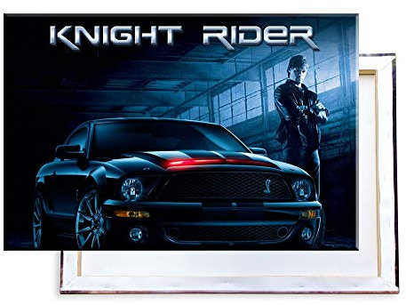 Unified Distribution Knight Rider - 120x80 cm Kunstdruck auf Leinwand • erstklassige Druckqualität • Dekoration • Wandbild