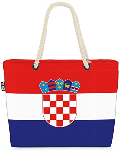 VOID XXL Strandtasche Kroatien Kroaten Shopper Tasche 58x38x16cm 23L Beach Bag Croatia Croats