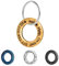 LYL Hundemarke für aus Edelstahl mit tiefer Gravur vorne und hinten， Ringform (Gold, S)