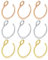 JFORYOU 20G 8mm 9Stück Fake Nasenpiercing Hoop Fake Nasen Ring Fake Ohr Helix Cartilage Ring