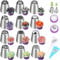 Tabiger Lot de 27 douilles russes pour décoration de gâteaux comprenant 12 douilles de glaçage en forme de fleur, 2 coupleurs, 11 poches à douille