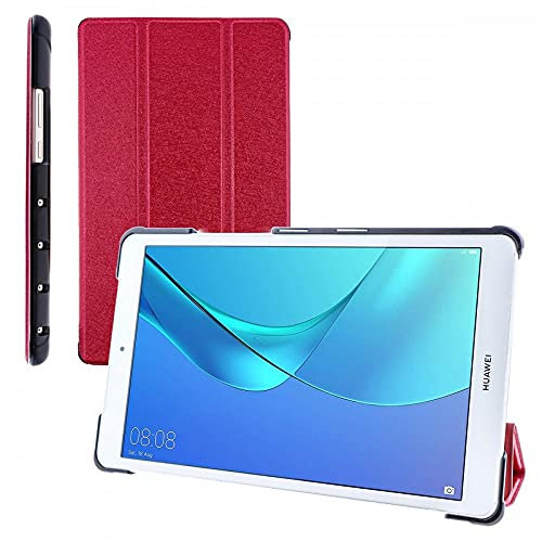 COOVY® Ultra Slim Cover für Huawei Mediapad M5 Lite 8 (8.0) Smart Schutzhülle Case Hülle mit Standfunktion | rot