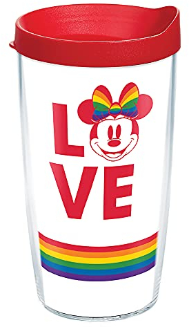 Tervis 1384304 Disney-Minnie Love Gobelet Isotherme à Double paroi fabriqué aux États-Unis, Transparent