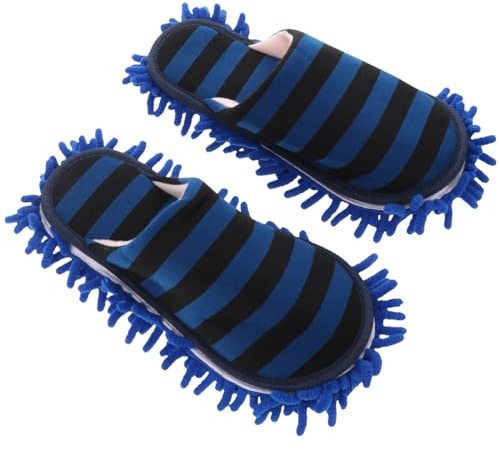 Cabilock 1 Paar Mikrofaser Hausschuhe Chenille Waschbar Mop Hausschuhe Schuhe Boden Reinigung Mop Boden Reinigung Werkzeug Unisex Hausschuhe für Frauen Und Männer