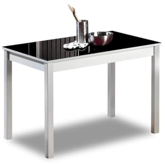 ASTIMESA Mesa de Cocina, Metal, Negro, 90x50cm