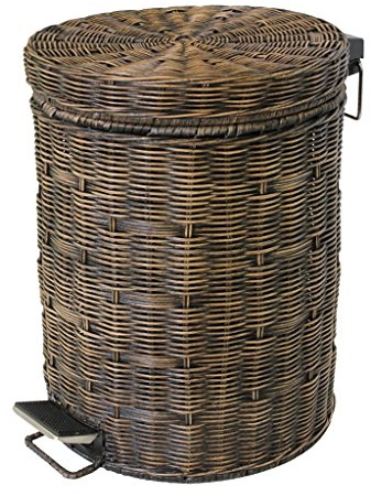 Poubelles Chambre à pied rétro de salon, grand salon tissant de la poubelle brune Poubelles d'intérieur (Taille : 20l)