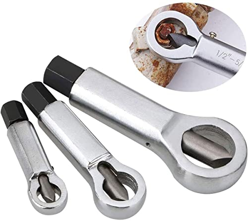 Nut Splitter Cracker, Metal Rusty Nut Separator, Heavy Duty Nut Breaker Tool, Manual Pressure Nut Remover Extractor Tool for Removing Broken and Damaged Nuts(#1,2,3)