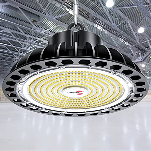 LED Hallenstrahler 150w, Hallenbeleuchtung Led 21000LM, IP65 Wasserdicht UFO Hallenleuchte, 5500K Industrielampe Led High Bay Light für Werkstatt Garage Warehouse,Kaltweiss