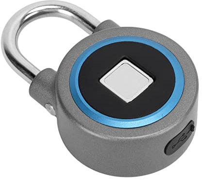 Lot de 20 cadenas à empreintes digitales pour coffre-fort pour bagages Bleu