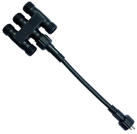Kerry Electronics Mehrfachstecker, 5 Fach, inkl 50 cm Zusatzkabel, 4-Pin, schwarz