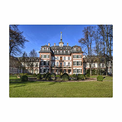 Vero Home 13636 Glas-Schneidebrettchen | Motiv Gebäude Palast in Frankfurt | rutschfest, kratzfest und lebensmittelecht | Maße: 29 x 20 cm