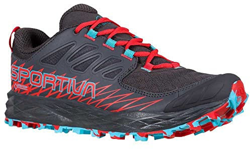 La Sportiva Lycan GTX Traillaufschuhe für Damen, Karbongrau, Hibiskus, 42 EU