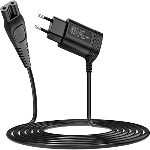 Shaver 15V 1.1M Charger Compatible Suitable for Philips Norelco HQ8505 9000 7000 5000 3000 Series QT4022 PT860 AT750 S5050 QC at PT RQ QG HQ Beard Trimmer Charger Power Supply Head Charging Cable