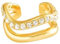 Brandlinger ® Ear Cuff Silber 925 (1 Stück). Ohrklemme mit weißem Zirkonia Stein. Schmuck Damen vergoldet mit 18 Karat (Silber und Gold) für Frauen und Mädchen. Durchmesser Ear Cuff 12mm.