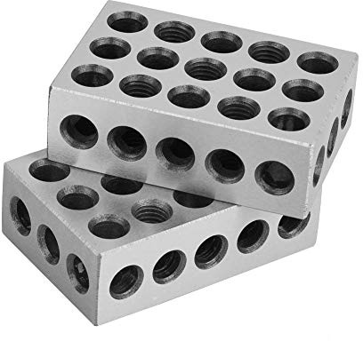 Parallele Blöcke, 1-2-3 Blocks Mesch,123 Block, Blöcke Gehärteter Stahl, Mesche Masnisten Blöcke, 2 stücke 25x50x75mm Blöcke 23 Löcher Fräsen Parallel Spann Block Fräsen Maschine Zubehör