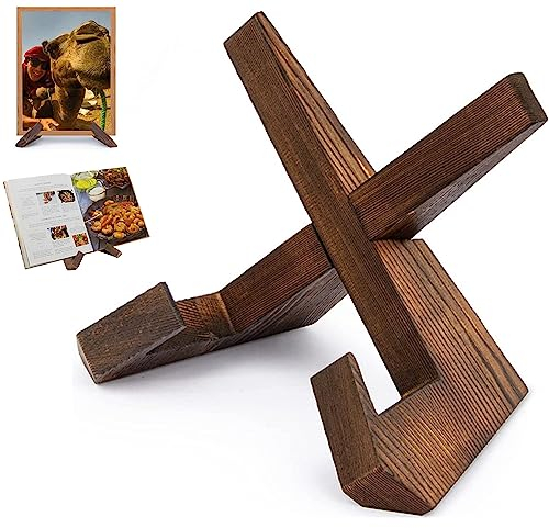 ZHAOMIMI 2 Pièces Support Presentoir, Porte Assiette Decorative Support en Bois Support Cadre Photo pour Cadre Photo, Chevalet Décoratifs de Table pour l'Exposition