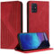 Fatcatparadise Kompatibel mit Samsung Galaxy A51 4G/M40S Hülle, Handyhülle für Samsung A51 4G/M40S, PU Leder Flip Klappbare Wallet Magnet Case Handytasche Klapphülle Schutzhülle Hülle Holster (Rot)