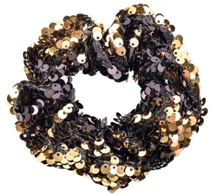 Yurosiay Pailletten Haargummi Elastische Glitzer Haargummi Bunt Meerjungfrau Pailletten Haargummi Funkelnde Hair Scrunchies Mode Pferdeschwanz Halter Pailletten Haarschmuck für Mädchen Gold