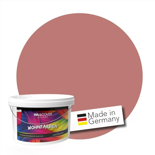 WALLCOVER Peinture murale de qualité supérieure | Rose Foncé | 1L = 8m² | Pour les intérieurs à très haut pouvoir couvrant (classe 1) | Finition mate | Fabriquée en Allemagne