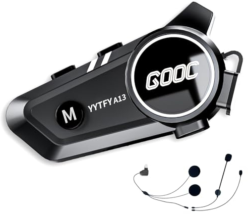 YYTFY Motorrad Bluetooth Headset Helm Intercom Headset Motorrad Kopfhörer Mit Voice Assistant Motorrad Helm Universal Lautsprecher Wasserdicht, 1500mAh Batterie (Radfahren/Skifahren/Klettern
