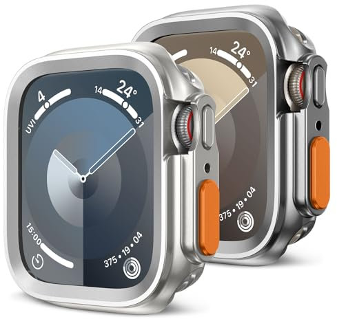Neitra [2Piezas] Funda Protectora Compatible con Apple Watch 9/8/7/SE/6/5/4 44mm 45mm, TPU Suave Ultrafino Estuche a Prueba de Golpes, Marco Protector para iWatch 44MM 45MM
