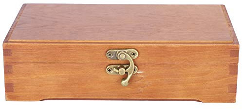 Wooden Sketching Pencil Box, Vintage Art Supply Wooden Storage Box, Stationery Storage Case with Lid and Lock for Pastels Pencils Pens Markers Brushes Storage