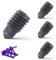 4 Pièces Buses de 0,4mm, Amovibles en Acier Trempé Remplacement de Buse Pièces Haute Température Tête d'Extrudeuse de Buse pour Bambu Lab X1 X1C P1P Imprimante 3D Extrémité Chaude