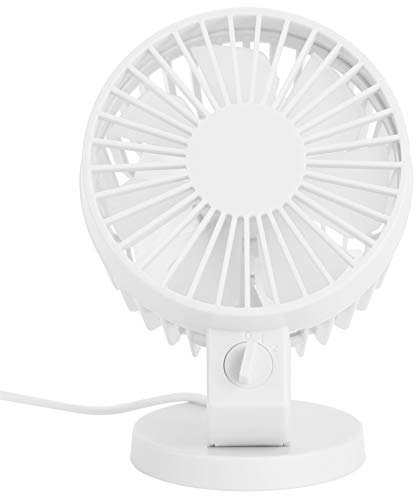 Gavigain Ventilador de escritorio USB, mini ventilador de escritorio portátil con ajuste de 45°, pequeño y potente ventilador personal ultra silencioso para una mejor refrigeración, hogar, (White)