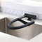 XJTNLB Vorfenster Küchenarmatur mit Brause Schwarz Dual-Modus Vorfenster Armatur Klappbar Einhebelmischer Küche Wasserhahn Flexibel Küche