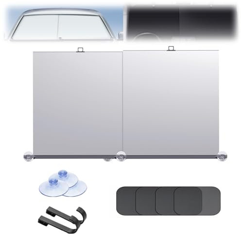 QingxingFa Parasol Retráctil Automático para Coche, Parasol para Parabrisas Delantero De Coche, 2 Piezas + 4 Piezas de Malla