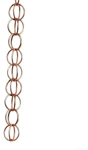 HEBEOT Cadenas de lluvia para canalones, cadena de lluvia, colector de bajante de agua exterior, desviador de agua decorativo para jardín, campanilla, decoración del hogar, 1 m (para anillo)