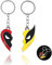 GUTERTOP 2 Stück Dead Figur Maske Kette, Cosplay Mask Modell Zubehör, Metall Necklace Schlüsselanhänger Für Männer