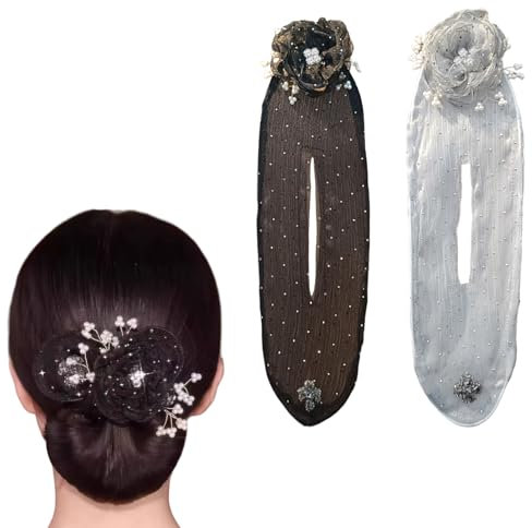 2pcs Flower Hair Bun Roller, Fauler Hair Twister, French Deft Bun Maker Haarknotenmacher, 2024 Neuestes Twist Hairstyle, Modische Haaraccessoires for Women and Girls