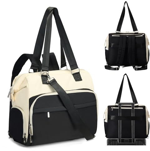 Fexkean Baby Wickelrucksäcke Umhängetasche Wickeltasche Rucksack mit Wickelunterlage,Große Reisewindeltasche für Mama und Papa,Multifunktions Handtasche Babytasche Bote-Black
